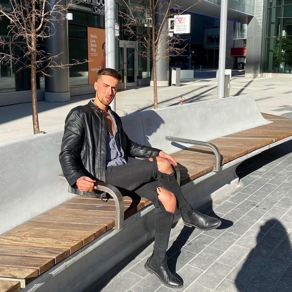 Saks Fifth Avenue Leather Jacket - Picture 1 of 7